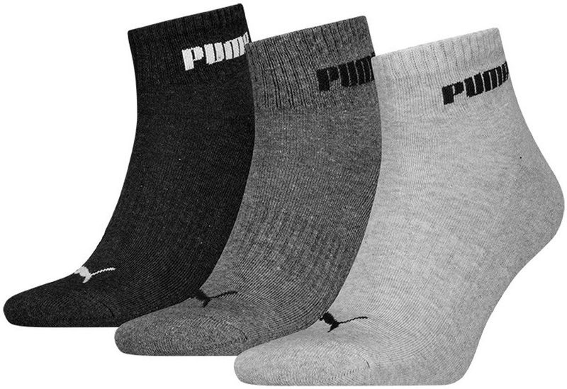 Puma - Quartersokken Cushioned New Generation - Grey Melange - 3-pack
