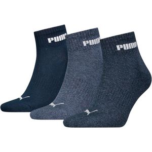 Puma - Quartersokken - 3-Pack - Blue Combo - 77% Katoen