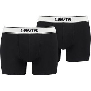 Levis Boxershorts "LEVIS MEN VNTG HTR BOXER BRIEF ORG CO 2P", (2er Pack), mit breitem Logobund