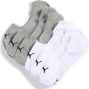 6-paar footies sokken - Lage sneaker sokken - Voordeelverpakking kousenvoetjes - Sokken voor in loafers  - Wit