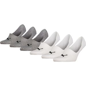 Set van 6 paar effen sokken PUMA. Katoen materiaal. Maten 43/46. Grijs kleur