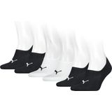 PUMA - Footies - Zwart/Wit - Katoen - Antislip Hiel - 6-Pack