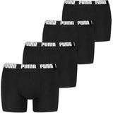 PUMA - Boxer Briefs - Boxershort - Zwart/Grijs - 4-Pack, 95% Katoen, 5% Elastaan
