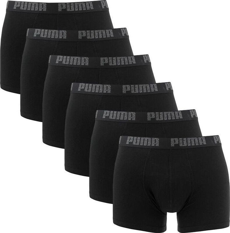 Puma - Everyday Basic - Boxershorts - Grey Melange / Black - 6-pack