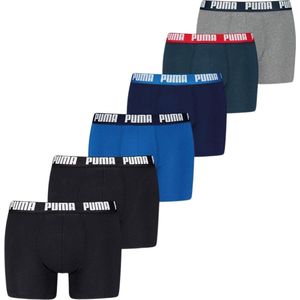 Puma - Boxershorts - Zwart - Donkerblauw - Blauw - Grijs - 6-Pack