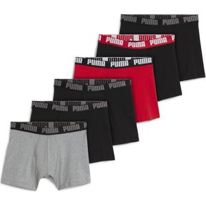 Puma - Combi - Boxershorts - Rood - 6-Pack - 95% Katoen