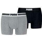 Puma Boxershorts Everyday Placed Logo 2-pack Grey Melange / Black