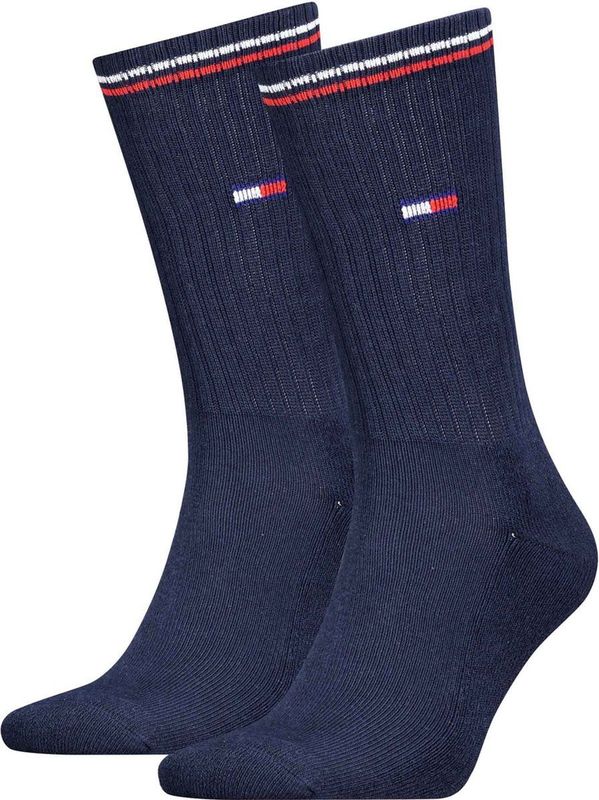 Tommy Hilfiger - Crew Socks - Unisex - 2-paar - Katoen - Zwart