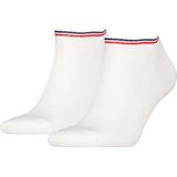 Tommy Hilfiger - Iconic - Sneakersokken - Wit - 2-paar - Katoenen Enkelsokken Dames en Heren