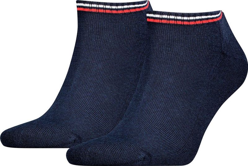 Tommy Hilfiger - Iconic - Sneakersokken - Blauw - Katoen 88%, Polyamide 11%, Elastaan 1%