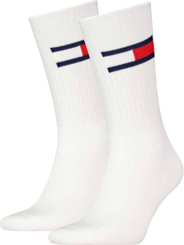 Tommy Hilfiger Socken TH UNI TJ SOCK 2P FLAG (2-Paar, 2 Paar) mit großem Logo