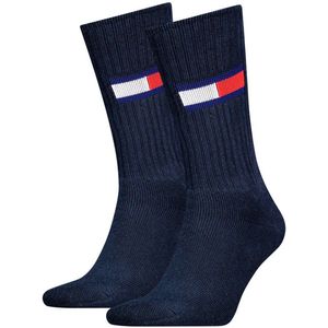Tommy Hilfiger - Flag Crewsokken - Blauw - 2 Paren
