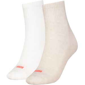 PUMA Heart Korte Damessokken - Set van 2 - Wit