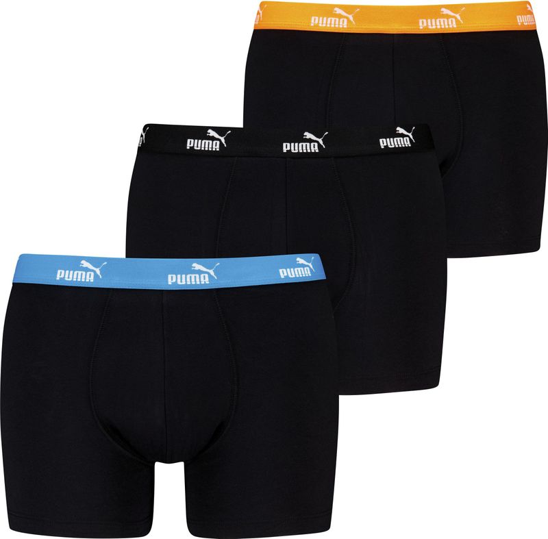 PUMA Boxer "MEN PROMO SOLID BOXER 3P", (3er Pack), mit elastischem Logobund