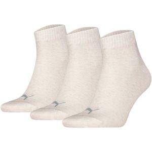 Puma - Quarter Sokken - 3-Paar - Zwart - Grijs - Wit - Blauw - Katoen
