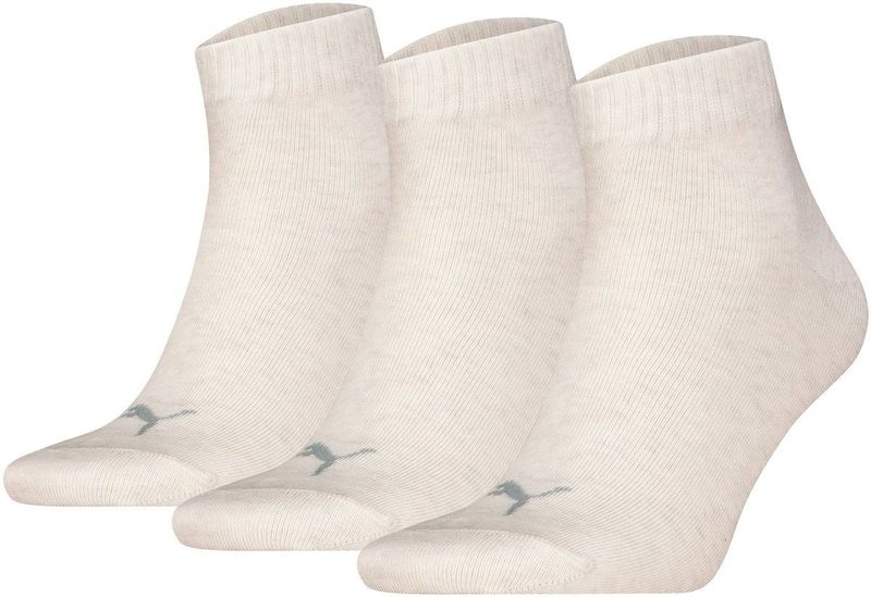 Puma - Quarter Sokken - 3-Paar - Zwart - Grijs - Wit - Blauw - Katoen