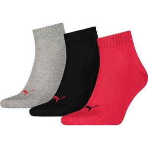 Puma - Kwartsokken - Unisex - 3 Paar - Diverse Kleuren - Sneakersokken