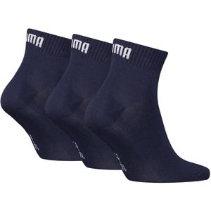 Puma - Quarter Sokken - Zwart - 3-paar - Elastisch Katoen