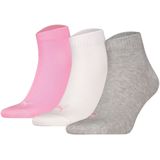 Puma - Unisex Quarter Plain - Enkelsokken - Roze - 3-Pack