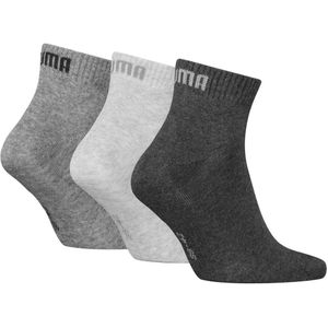 Puma - Quarter Sokken - Zwart - 3-paar - Elastisch Katoen
