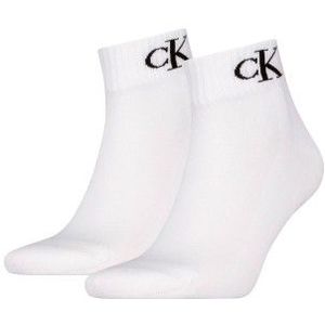 Calvin Klein - Quarter Sokken - Zwart - Katoen/Polyamide/Elastaan - Set van 2 Paar