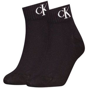 Calvin Klein - Enkelsokken - Katoen - 2 Paar - Zwart