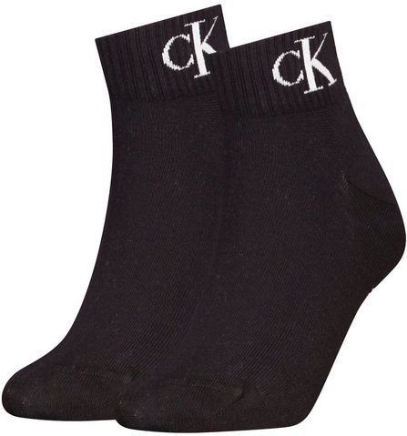 Calvin Klein - Enkelsokken - Katoen - 2 Paar - Zwart