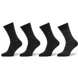 Tommy Hilfiger - Sokken - Zwart - 4 Paar - Giftbox