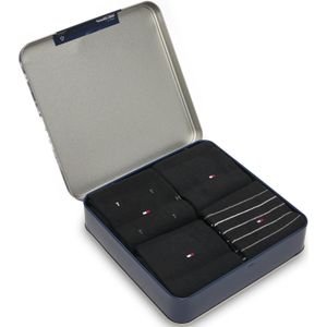 Tommy Hilfiger - Sokken - Zwart - 4 Paar - Giftbox
