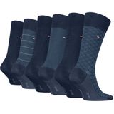 Tommy Hilfiger - Birdey Sock - Sokken - Marineblauw - 6 Paar in Giftbox