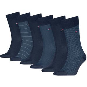 Tommy Hilfiger - Birdey Sock - Sokken - Marineblauw - 6 Paar in Giftbox