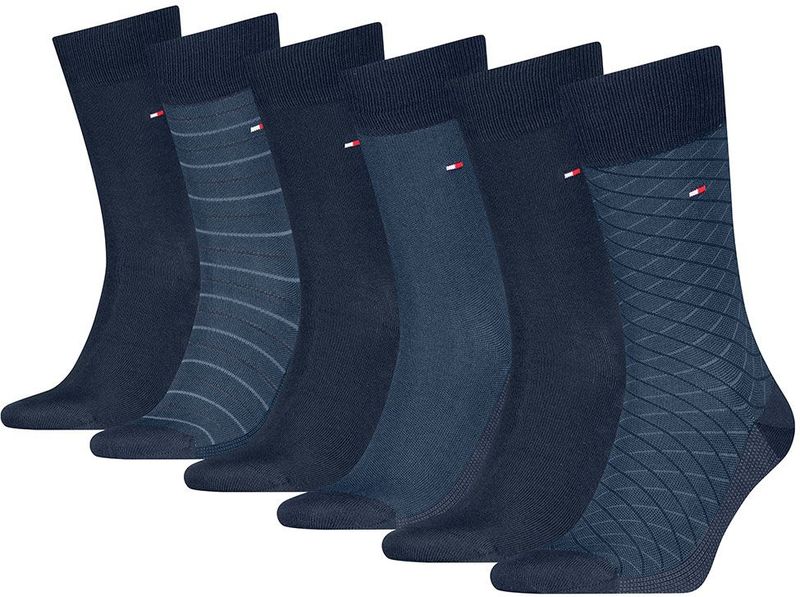 Tommy Hilfiger - Birdey Sock - Sokken - Marineblauw - 6 Paar in Giftbox
