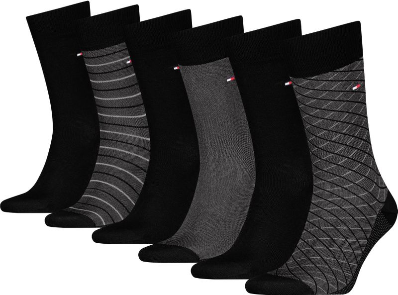 Tommy Hilfiger - Birdey Sock - Sokken - Zwart - 6 Paar in Giftbox