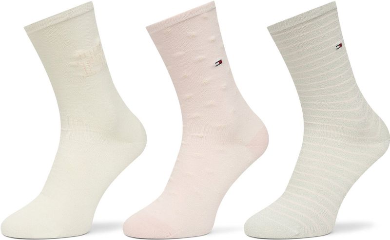 Tommy Hilfiger - Giftbox 3-pack - Huissokken - Wit en Roze