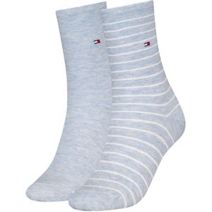 Huissokken - Light Blue Melange - Katoenmix - 2 Paar