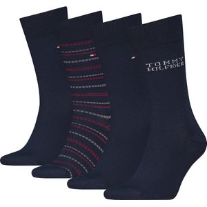 Tommy Hilfiger Socken, (4 Paar), Ideal zum Verschenken, Logoprägung, Geschenkbox