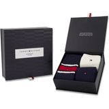 Tommy Hilfiger - Geschenkdoos met Klassieke Sokken - 3 Pack - Grijze Kleurenmix - Katoen