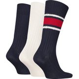 Tommy Hilfiger - Geschenkdoos met Klassieke Sokken - 3 Pack - Grijze Kleurenmix - Katoen