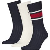 Tommy Hilfiger - Geschenkdoos met Klassieke Sokken - 3 Pack - Grijze Kleurenmix - Katoen