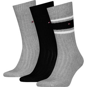 Tommy Hilfiger - 3-paar Crew Sokken - Zwart - Katoen - Giftbox