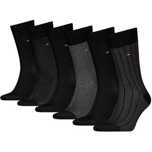 Tommy Hilfiger - Heren Sokken - Cadeaubox 6-Pack - Birdseye - Katoenmix