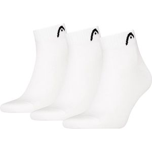 HEAD - Quartersokken - Wit - 3 Paar - Slijtvast Katoen