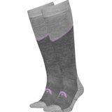 HEAD - Skisokken - Grey Melange / Lilac - Unisex - 2 Paar