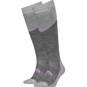 HEAD - Skisokken - Lichtgrijs Melange / Lilac - 2-Pack