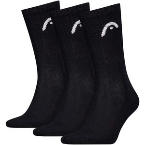 HEAD 3-pack sokken training crew zwart unisex