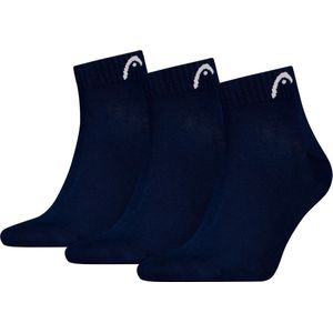HEAD - Quartersokken Training - 3-pack - Navy - Ademend - Vochtafvoerend