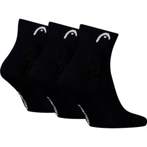 HEAD - Quartersokken - Zwart - 3-Pack - Unisex