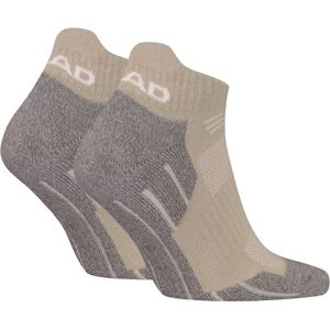 Hiking sneakersokken 2-Pack - Alle klimaten - Katoenen enkelsokken Hiking  - Taupe