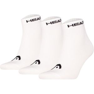 HEAD - 3-Pack Quartersokken - Wit - Katoen - 3 Paar