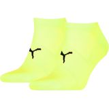 PUMA - Uniseks Sneakersokken - Zwart - 65% Polyester, 31% Polyamide, 4% Elastaan - Set van 2